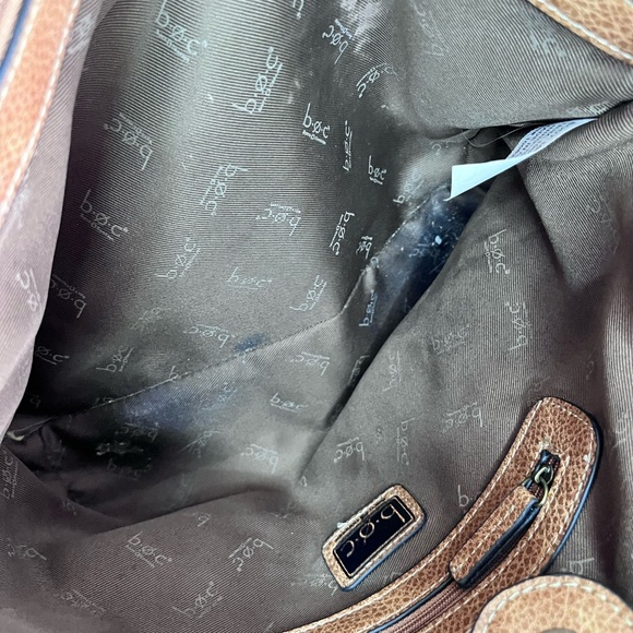 EUC BOC Trampton Saddle Brown Large Tote Bag Purse Satchel Vegan Leather - Picture 8 of 8